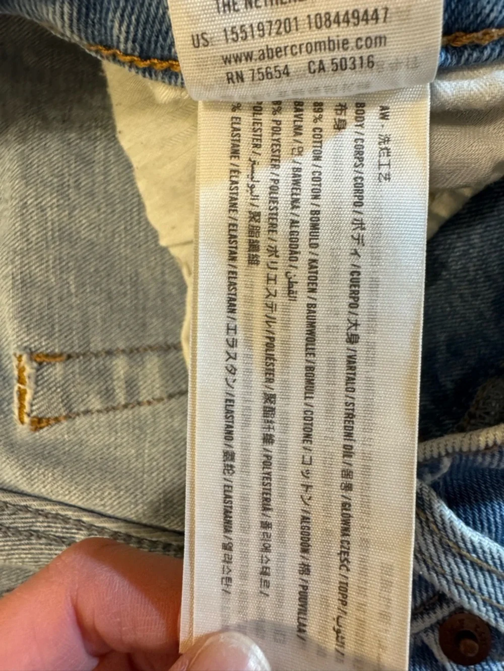 Abercrombie 90s Straight Ultra High Rise Jeans Distressed 30/10R